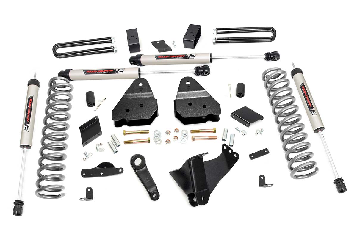 Ford F-250 Super Duty Suspension Lift Kit - Front + Rear - Rough Country - 4.5 Inch Lift Kit | No OVLD | V2 - '11-'14